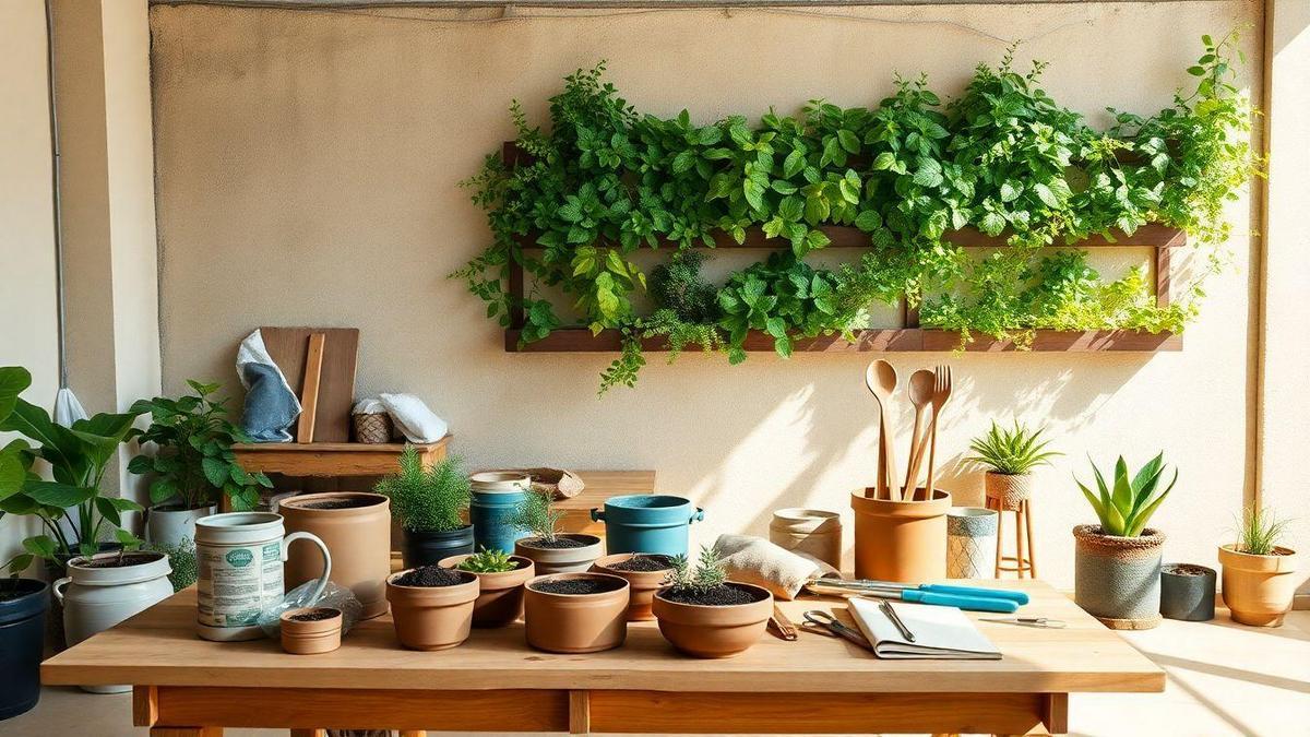 Materiais Necessários para o Jardim Vertical DIY